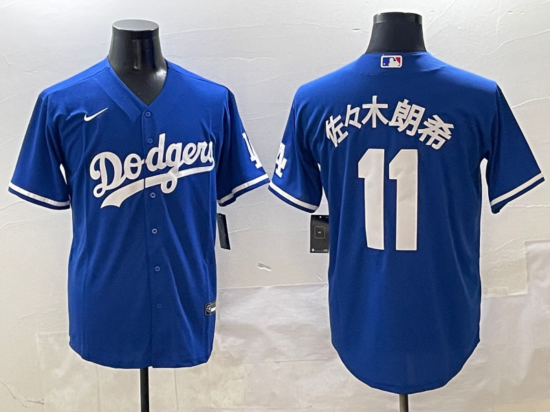 Men's Los Angeles Dodgers Roki Sasaki #11 Royal Alternate Jersey